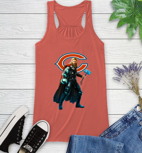 NFL Thor Avengers Endgame Football Chicago Bears Racerback Tank - Image 5