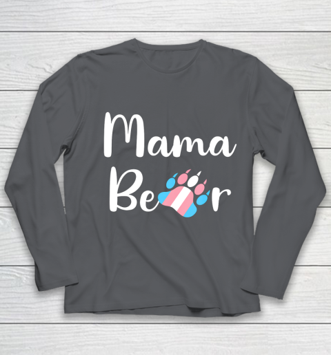 Mama Bear Transgender Mom T Shirt Trans Pride Gift Youth Long Sleeve 6