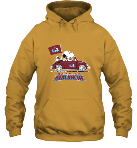 Snoopy And Woodstock Ride The Colorado Avalanche Car NHL Hoodie
