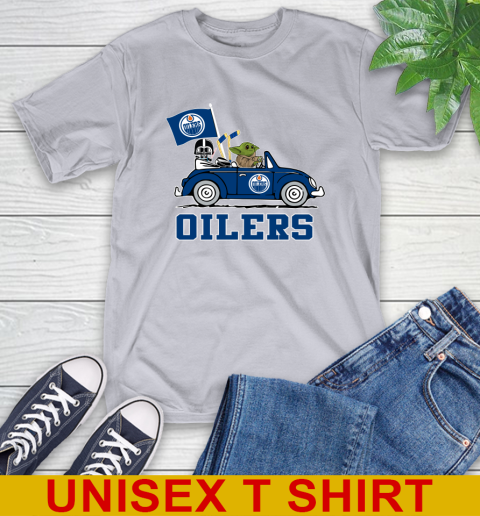 NHL Hockey Edmonton Oilers Darth Vader Baby Yoda Driving Star Wars Shirt T-Shirt 6