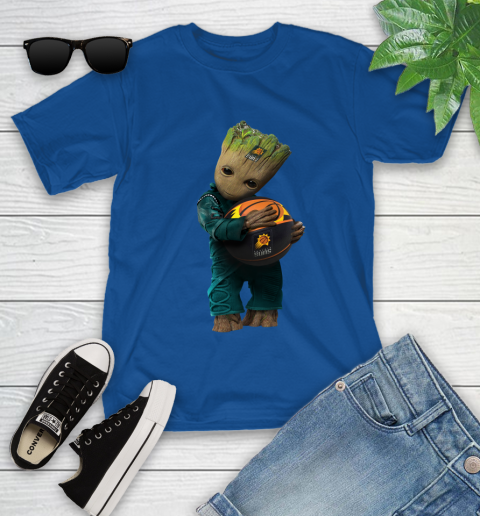 NBA Groot Guardians Of The Galaxy Basketball Sports Phoenix Suns Youth T-Shirt 9