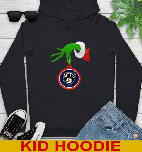 Brooklyn Nets Grinch Merry Christmas NBA Basketball Youth Hoodie 3 Brooklyn Nets Grinch Merry Christmas NBA Basketball Youth Hoodie - Image 3