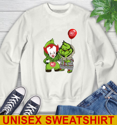 Atlanta Hawks Baby Pennywise Grinch Christmas NBA Basketball Sweatshirt