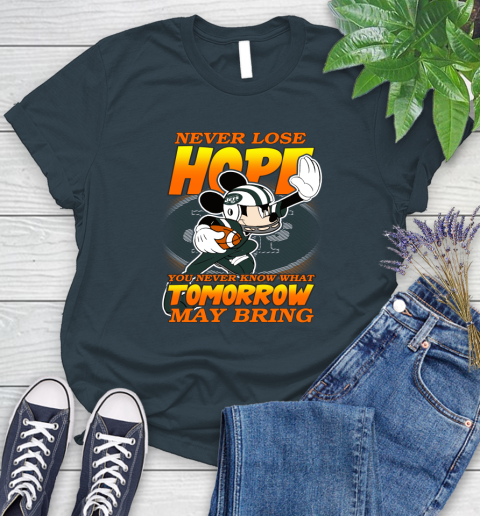 New York Jets NFL Football Mickey Disney Never Lose Hope Women's T-Shirt 11