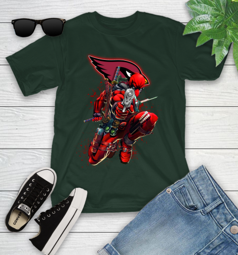 NFL Deadpool Marvel Comics Sports Football Arizona Cardinals Youth T-Shirt 5