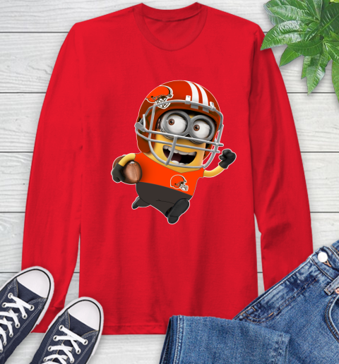 NFL Cleveland Browns Minions Disney Football Sports Long Sleeve T-Shirt 10