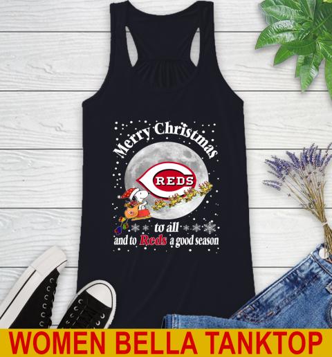 Cincinnati Reds Merry Christmas To All And To Reds A Good Season MLB Baseball Sports Racerback Tank 8