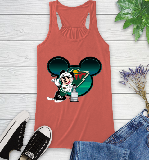 NHL Minnesota Wild Stanley Cup Mickey Mouse Disney Hockey T Shirt Racerback Tank 4