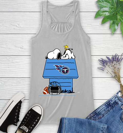 Tennessee Titans NFL Football Snoopy Woodstock The Peanuts Movie Racerback Tank