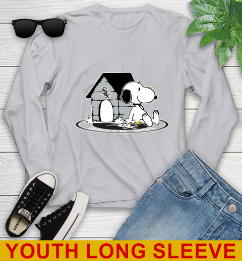 MLB Baseball Chicago White Sox Snoopy The Peanuts Movie Shirt Youth Long Sleeve 6