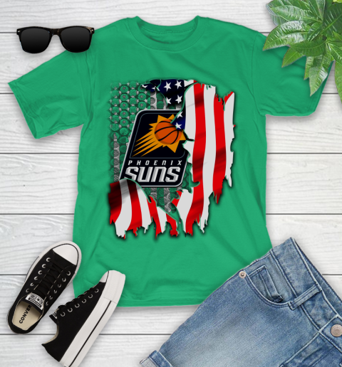 Phoenix Suns NBA Basketball American Flag Youth T-Shirt 8