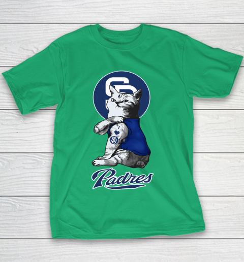 MLB Baseball My Cat Loves San Diego Padres Youth T-Shirt 3