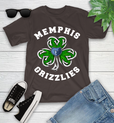 NBA Memphis Grizzlies Three Leaf Clover St Patrick's Day Basketball Sports Youth T-Shirt 7