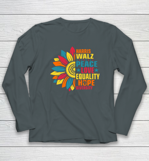 Equality Hope Diversity Kamala Harris Waltz Peace Love Long Sleeve T-Shirt 3
