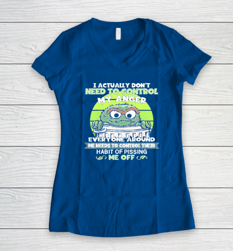 I Actually Don't Need To Control My Anger Women's V-Neck T-Shirt 5