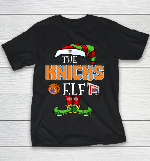 New York Knicks Christmas ELF Funny NBA Youth T-Shirt