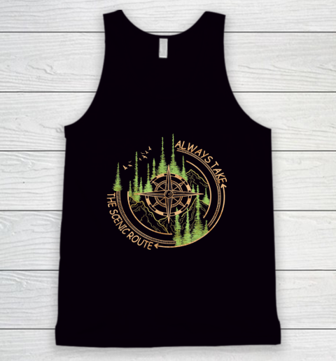 Always Take The Scenic Route Camping Travel Adventure Tank Top