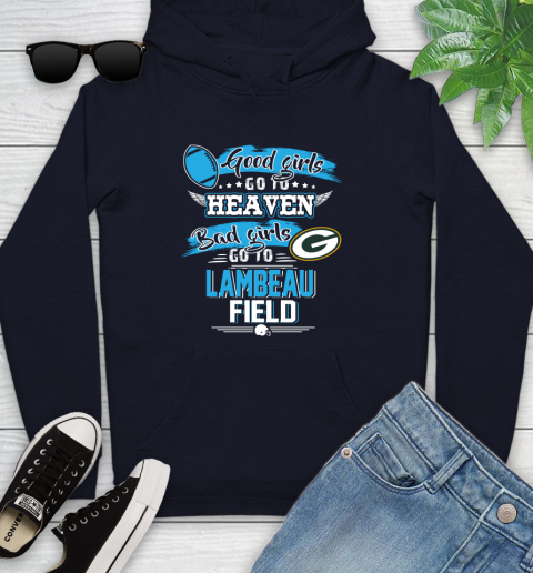 Green Bay Packers NFL Bad Girls Go To Lambeau Field Shirt Youth Hoodie 3