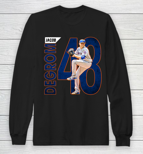 Jacob deGrom baseball idol number 48 vintage retro gift for fans and lovers Long Sleeve T-Shirt