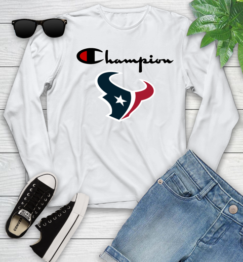NFL Football Houston Texans Champion Shirt Youth Long Sleeve
