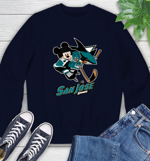 NHL San Jose Sharks Mickey Mouse Disney Hockey T Shirt Sweatshirt 3