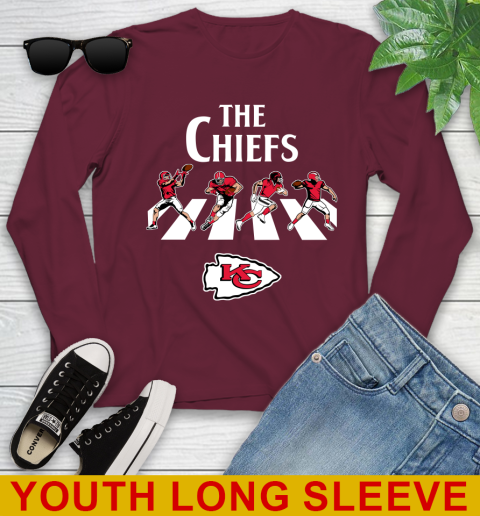 NFL Football Kansas City Chiefs The Beatles Rock Band Shirt Youth Long Sleeve 6