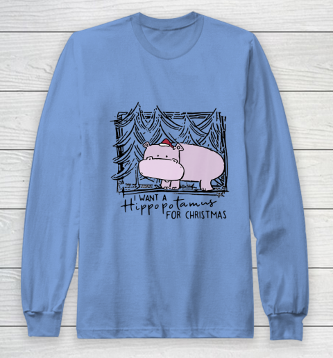 I Want A Hippopotamus For Christmas Hippo for Kid Women Men Long Sleeve T-Shirt 8