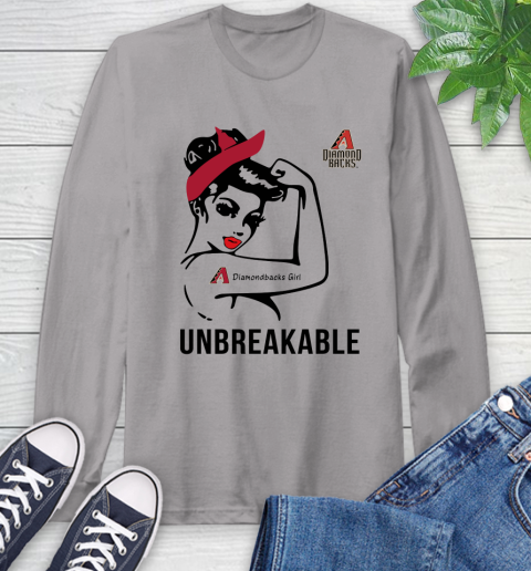 MLB Arizona Diamondbacks Girl Unbreakable Baseball Sports Long Sleeve T-Shirt 4