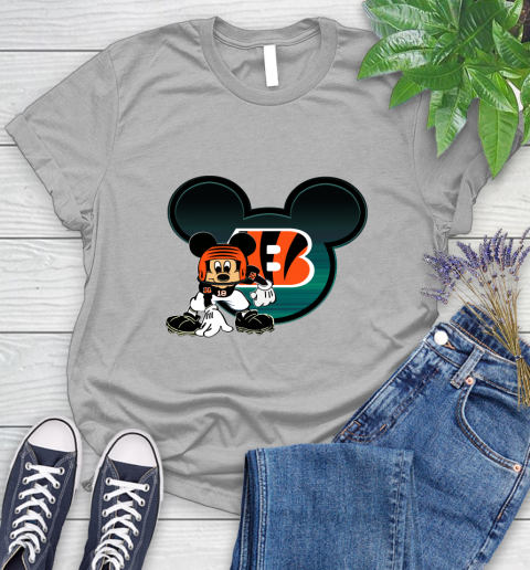 NFL Cincinnati Bengals Mickey Mouse Disney Football T Shirt Women's T-Shirt 5