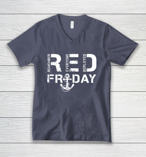 On Fridays We Wear Red Friday Military Navy Soldiers V-Neck T-Shirt 7