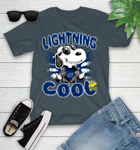 NHL Hockey Tampa Bay Lightning Cool Snoopy Shirt Youth T-Shirt 9