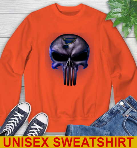 St.Louis Blues NHL Hockey Punisher Skull Sports Sweatshirt 3