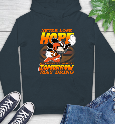 Cleveland Browns NFL Football Mickey Disney Never Lose Hope Hoodie 7