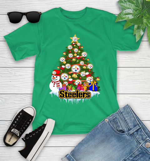 Pittsburgh Steelers Merry Christmas NFL Football Sports Youth T-Shirt 6
