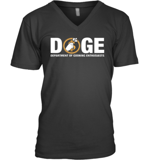DOGE Department of Gooning Enthusiasts V-Neck T-Shirt