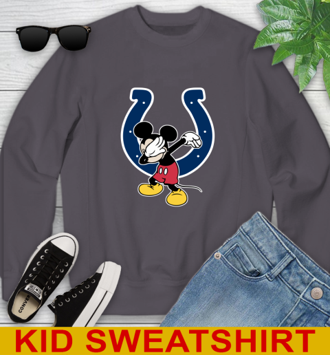Indianapolis Colts NFL Football Dabbing Mickey Disney Sports Youth Sweatshirt 6