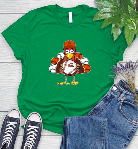 Baltimore Orioles Turkey thanksgiving Women's T-Shirt 6