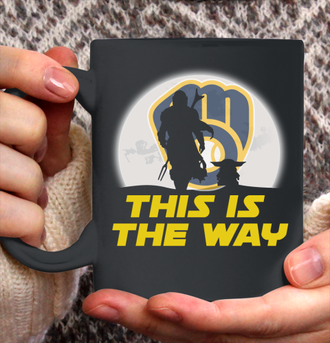 Milwaukee Brewers MLB Baseball Star Wars Yoda And Mandalorian This Is The Way Ceramic Mug 11oz 3 Milwaukee Brewers MLB Baseball Star Wars Yoda And Mandalorian This Is The Way Ceramic Mug 11oz - Image 3