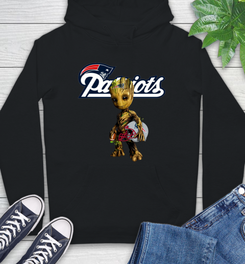 New England Patriots NFL Football Groot Marvel Guardians Of The Galaxy Hoodie 2