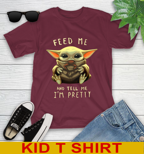 Feed Me And Tell Me I'm Pretty Baby Yoda Star Wars Shirts Youth T-Shirt 5