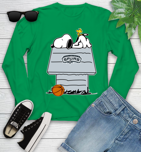 San Antonio Spurs NBA Basketball Snoopy Woodstock The Peanuts Movie Youth Long Sleeve 6
