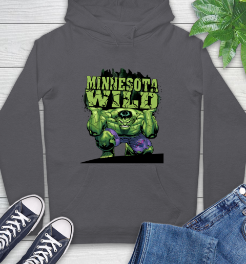 Minnesota Wild NHL Hockey Incredible Hulk Marvel Avengers Sports Hoodie - Image 8