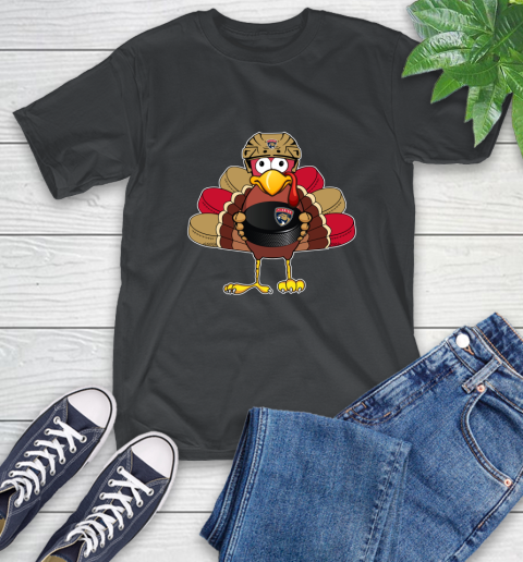 Florida Panthers Turkey Thanksgiving Day T-Shirt 2
