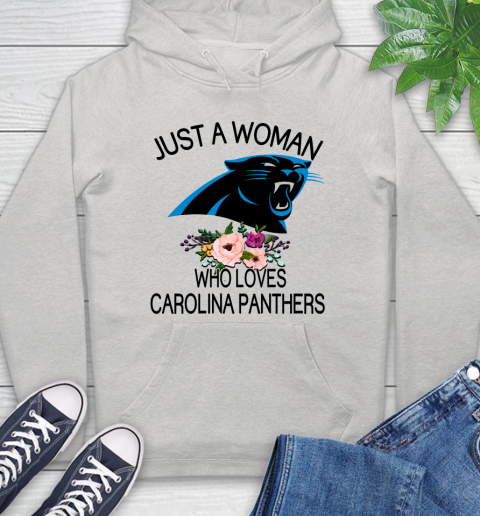 NFL Just A Woman Who Loves Carolina Panthers Football Sports Hoodie