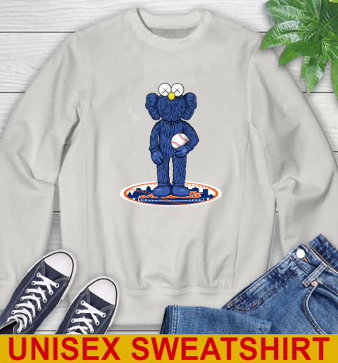 MLB Baseball New York Mets Kaws Bff Blue Figure Shirt Sweatshirt 12
