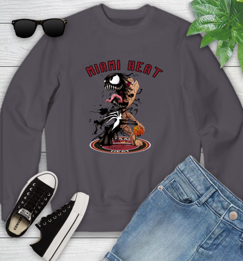 NBA Miami Heat Basketball Venom Groot Guardians Of The Galaxy Youth Sweatshirt 6