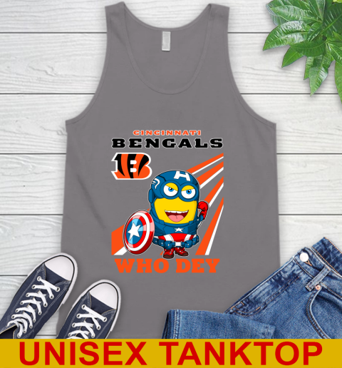NFL Football Cincinnati Bengals Captain America Marvel Avengers Minion Shirt Tank Top 6