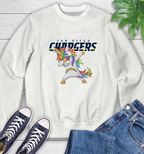 Los Angeles Chargers NFL Football Funny Unicorn Dabbing Sports Sweatshirt
