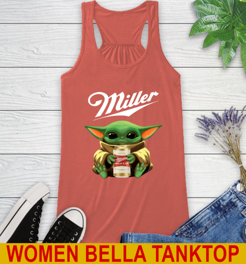 Star Wars Baby Yoda Hugs Miller High Life Beer Shirt 40