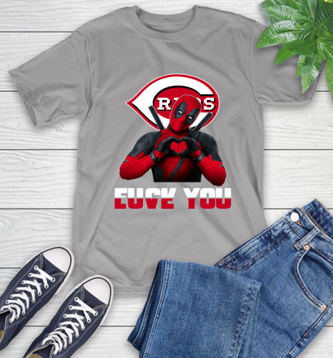 MLB Cincinnati Reds Deadpool Love You Fuck You Baseball Sports T-Shirt 6